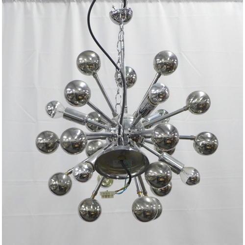 436 - Sputnik style hanging light fitting, 45 x 54cm.