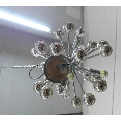 436 - Sputnik style hanging light fitting, 45 x 54cm.