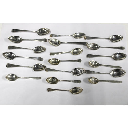 51 - A collection of Georgian and later silver teaspoons, mixed hallmarks (19)