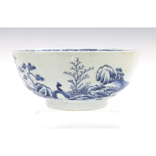 92 - WITHDRAWN   Chinese Nanking Cargo blue and white bowl, with Christies lot number label, 19 x 8cm.