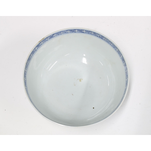 92 - WITHDRAWN   Chinese Nanking Cargo blue and white bowl, with Christies lot number label, 19 x 8cm.