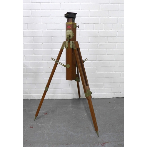 446 - Matz-Emmering tripod stands, perhaps for a  Theodolite, 104cm