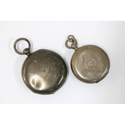 10 - Early 20th century silver cased full hunter pocket watch and a lady's fob watch (2)