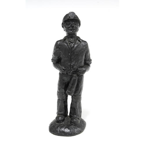 110 - E&J Mining Memories coal miner figure, made from British Coal, 17cm.