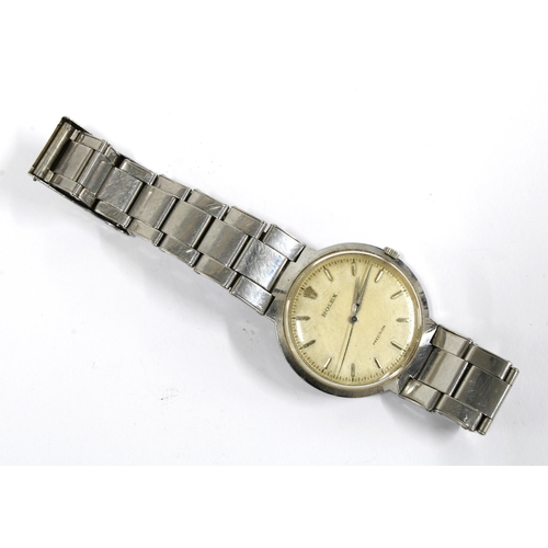 12 - ROLEX, a Gents 1950's vintage 'UFO Flying Saucer' Precision wristwatch, stainless steel case with ho... 