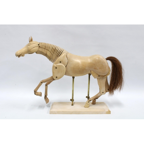 344 - Artists articulated Lay Horse figure, 50 x 38cm.