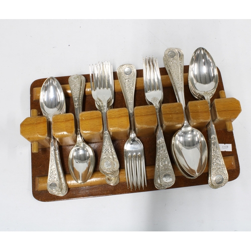 345 - Epns flatware, part suite.