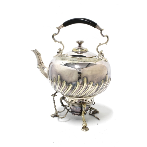 40 - Elkington & Co Epns spirit kettle on stand, complete with burner