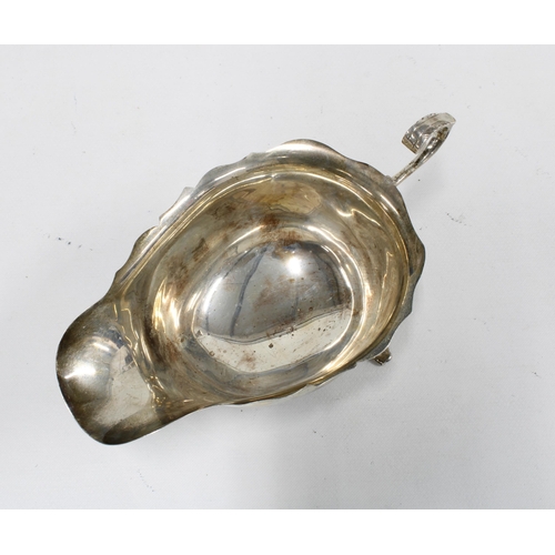 52 - Edwardian silver sauce boat, Birmingham 1907