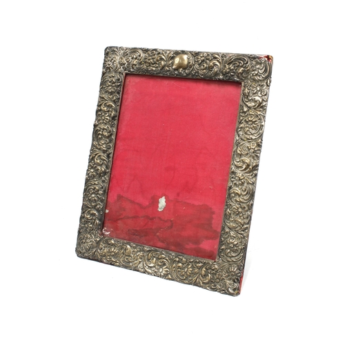 57 - Late Victorian silver photograph frame, London 1896 22 x 27cm