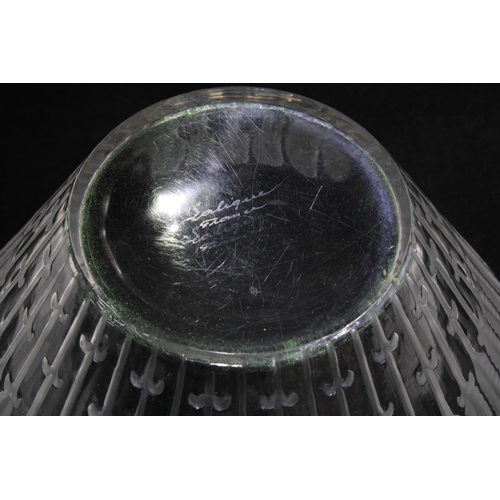 87 - Lalique feather frosted glass bowl, signed Lalique, France, 26 x 12cm.