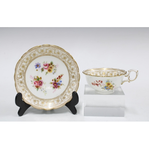 91 - Hammersley bone china Dresden Sprays cabinet cup and saucer (2)