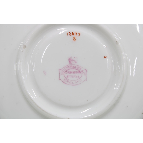 91 - Hammersley bone china Dresden Sprays cabinet cup and saucer (2)