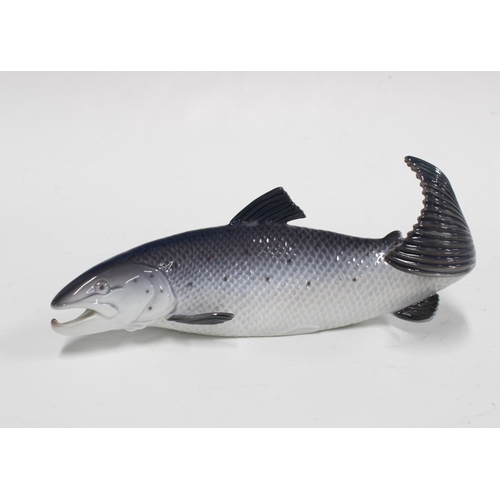 115 - Royal Copenhagen salmon, Model No 502, 23cm