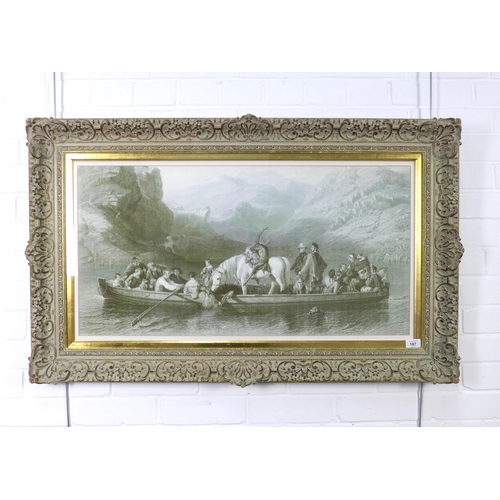 AFTER JACOB THOMPSON (British,1806 - 1879) THE HIGHLAND FERRY, a large ...