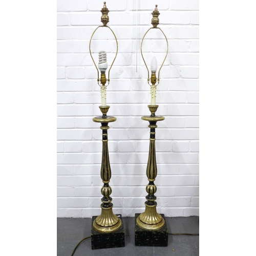 407 - Pair of large table lamps, 127cm to finial (2)