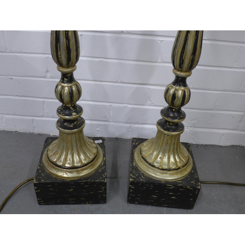 407 - Pair of large table lamps, 127cm to finial (2)