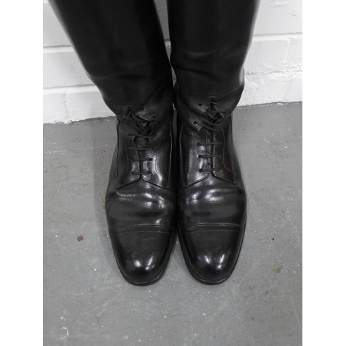 416 - Pair of Gents black leather riding boots, by Bartley & Sons of Oxford St. London, 48cm