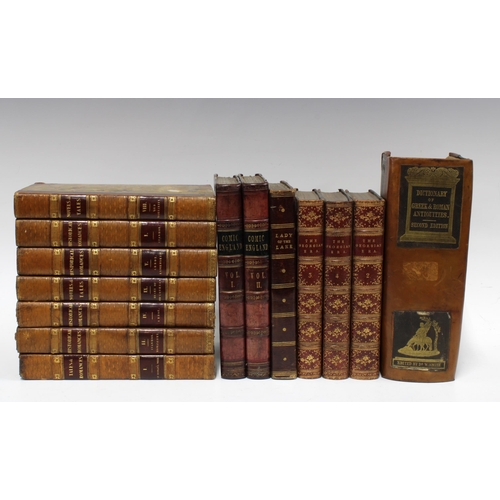 420 - Collection of books, including Dictionary of Greek and Roman Antiquities 2nd Edition, historical rom... 