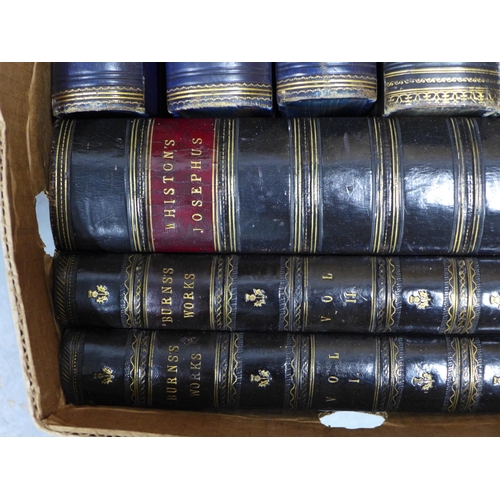 425 - Collection of leather bound books, including Our National Cathedrals, Shakespeare's Works, The Compl... 