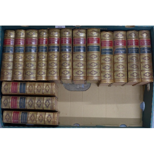 426 - Dickens's Works, a  collection of leather bound novels, 20 x 15cm (15)