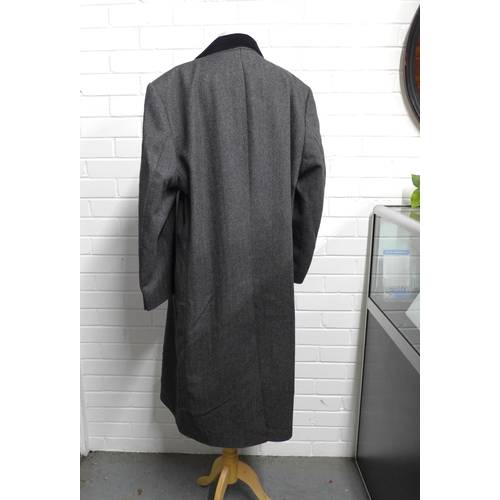 432 - Christian Dior Monsieur grey herringbone coat, flat measurements approximately 48cm shoulder to shou... 