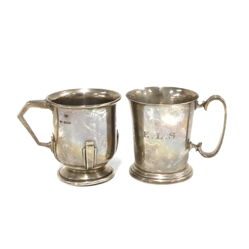 59 - Two George VI silver Christening mug, Sheffield 1938 & 1939 (2)