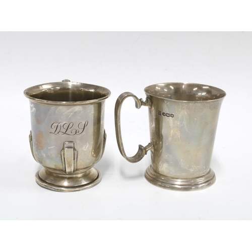 59 - Two George VI silver Christening mug, Sheffield 1938 & 1939 (2)