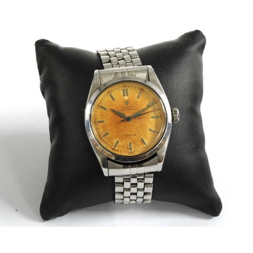 65 - ROLEX, a Gents 1950's vintage Oyster Perpetual Precision stainless steel wristwatch with arrowhead h... 