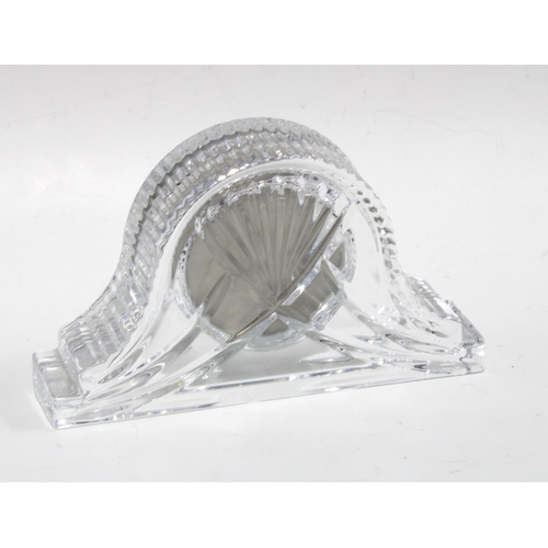 66 - Waterford crystal clock, 17 x 10cm