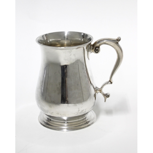 56 - George V silver tankard of traditional design, Glasgow 1914, 12cm