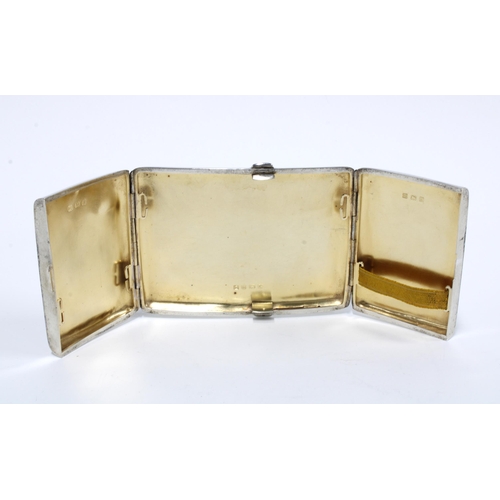 57 - George V silver gilt cigarette case, Birmingham 1916, 11.5 x 8cm