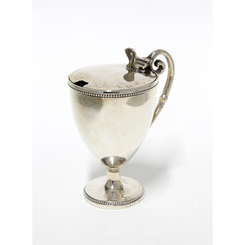 68 - George III silver mustard pot of vase form, London 1787, 10cm