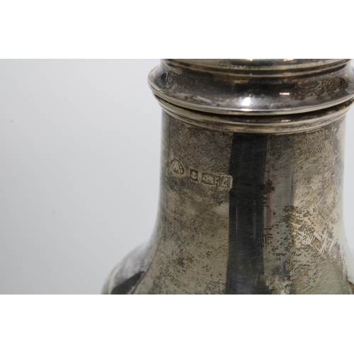 99 - Silver sugar caster of baluster form, Birmingham 1960