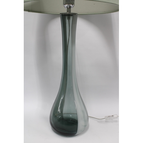 404 - Contemporary glass table lamp base and shade,  50cm high excluding fitting