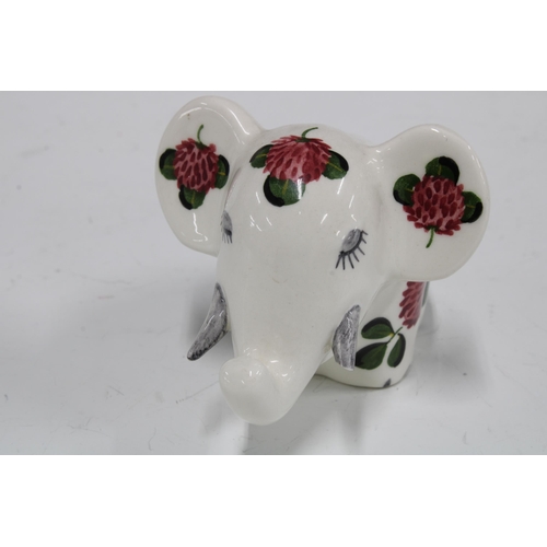 113 - Griselda Hill Pottery Wemyss roses miniature teapot, with painters initials ES together with a Plich... 