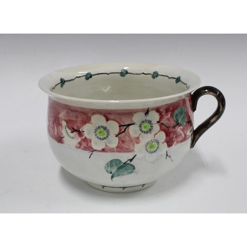 129 - MakMerry Scottish pottery handpainted chamber pot, 24 x 14cm.