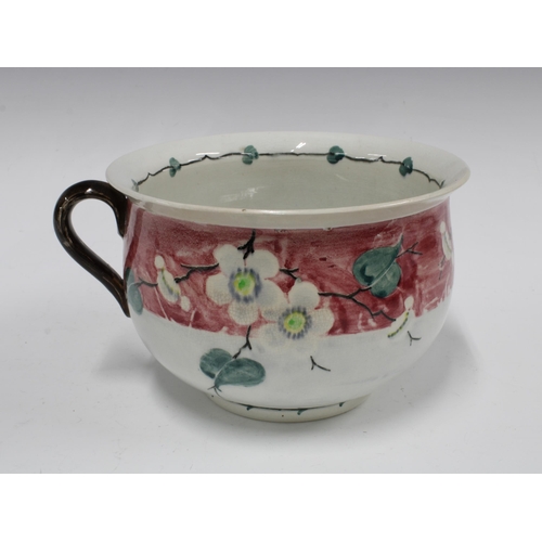 129 - MakMerry Scottish pottery handpainted chamber pot, 24 x 14cm.