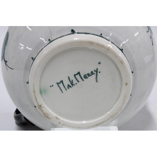 129 - MakMerry Scottish pottery handpainted chamber pot, 24 x 14cm.