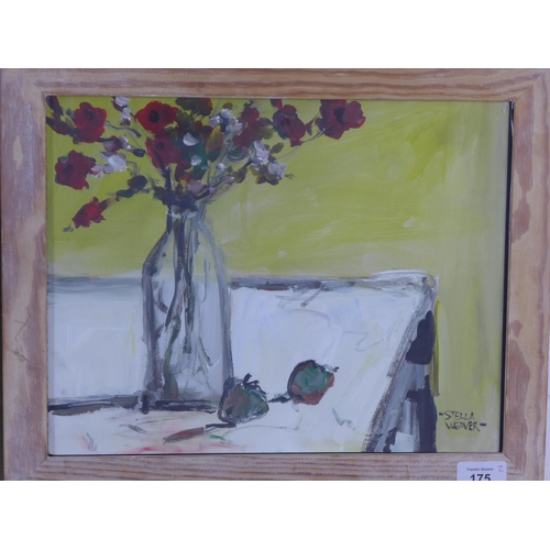 175 - STELLA WEAVER, pair of still life oil on card, signed and framed under glass, 34 x 26.5cm, (2)