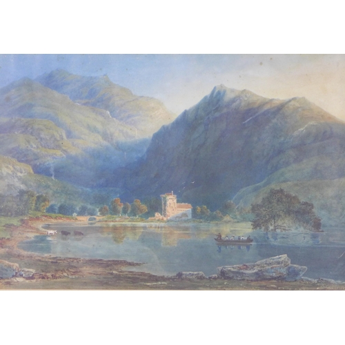 179 - UNTITLED watercolour of a highland loch together with another unsigned watercolour, (2)