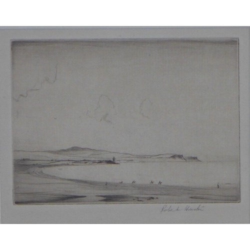 194 - ROBERT HOUSTON, RSW (SCOTTISH 1891 - 1942) group of four etchings, framed under glass, (4)