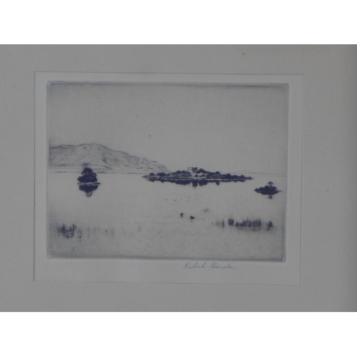 194 - ROBERT HOUSTON, RSW (SCOTTISH 1891 - 1942) group of four etchings, framed under glass, (4)