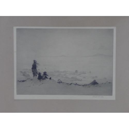 194 - ROBERT HOUSTON, RSW (SCOTTISH 1891 - 1942) group of four etchings, framed under glass, (4)