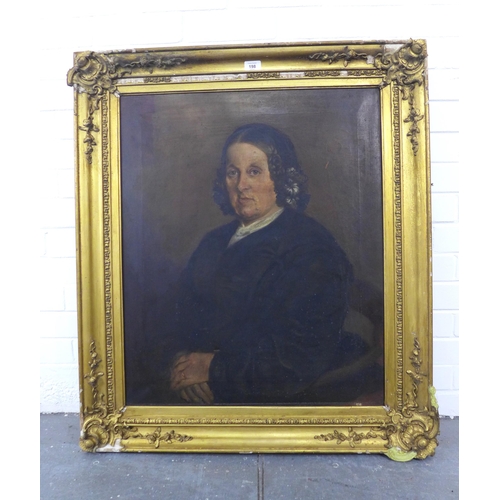 198 - 19TH CENTURY PORTRAIT of Margaret Florence Ford, b. 1807, oil on canvas, signed REED and dated 1868,... 