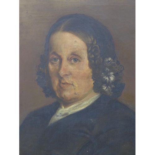 198 - 19TH CENTURY PORTRAIT of Margaret Florence Ford, b. 1807, oil on canvas, signed REED and dated 1868,... 