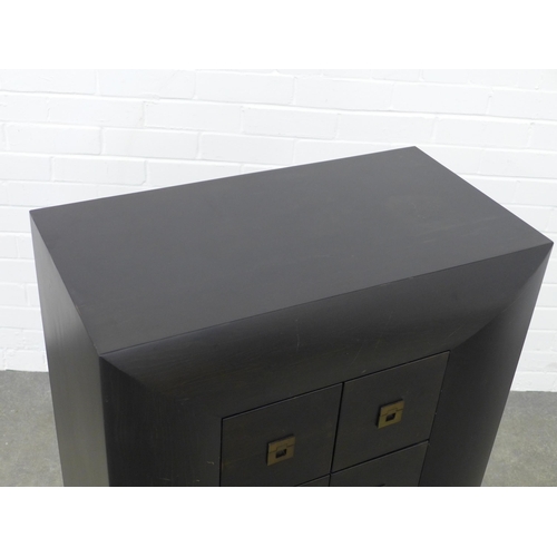 237 - Contemporary ebonised four drawer cabinet, 66 x 96 x 36cm.