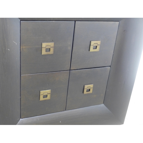 237 - Contemporary ebonised four drawer cabinet, 66 x 96 x 36cm.