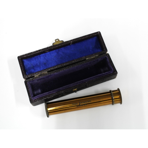 375 - John Browning brass spectroscope in a fitted case