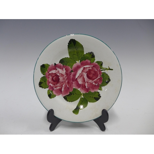 397 - Wemyss cabbage rose plate, 17cm, together with a Wemyss apple decorated bowl 13 x 6.5cm (2)